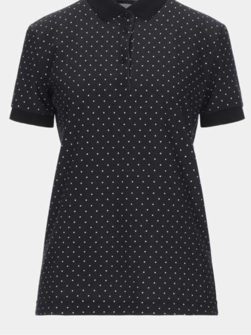 ♥️ NWT Fendi Black Polo Knit with Micro Silver Dot Detail